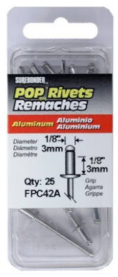 Fpc Fpc42a Short Aluminum Rivet, 25 Pack - Pack Of 5