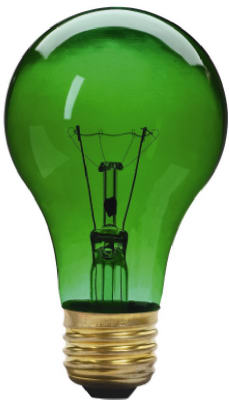 70803 25 Watts Transparent Green Party Light Bulb, Pack Of 6