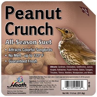 Dd-18 11.25 Oz. Peanut Crunch Suet Cake - Pack Of 12