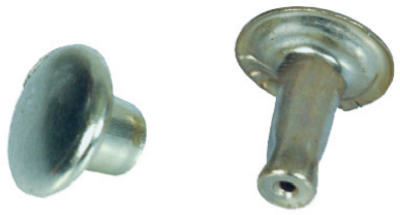 125107 12 Sets Large Nickel Plated Speedy Rivets - Pack Of 10