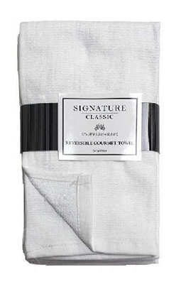J & M Home Fashions 3531 17 X 20 In. White 100 Percentage Cotton Gourmet Kitchen Towels - 3 Pack, Pack Of 3