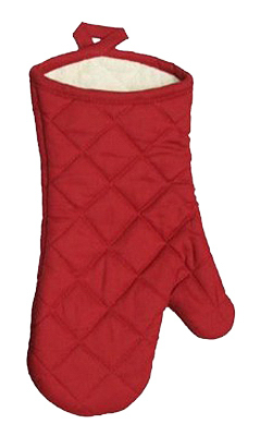 J & M Home Fashions 7465 6.5 X 1 In. Red Oven Mitt, Pack Of 3