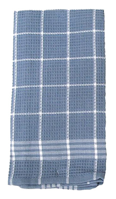 7393 6 X 1 In. Blue 100 Percentage Cotton Kitchen Towels - 2 Pack, Pack Of 3