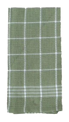 7389 18 X 25 In. Green 100 Percentage Cotton Kitchen Towel - 2 Pack, Pack Of 3