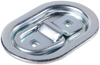 89312 2.75 In. Oval Plate Recessed Anchor Ring, Pack Of 12