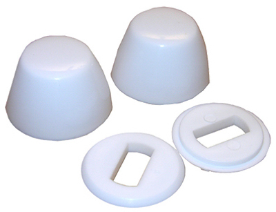 04-3911 White Plastic Universal Toilet Bolt Cap - Pack Of 6