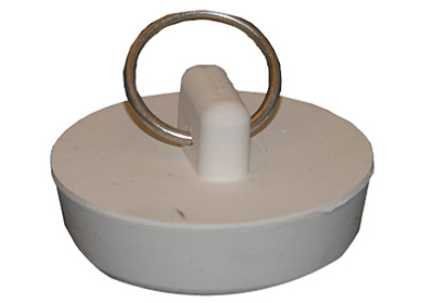 02-3209 White Hollow Rubber Sink Stopper - Pack Of 6