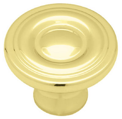 P50141h-pb-c7 1.25 In. Diameter, Brass Plated, Ring Round Knob - Pack Of 12