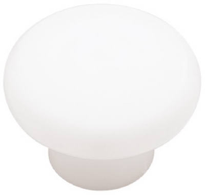 P624aah-w-c7 1.37 In. Diameter, White Plastic Round Knob - Pack Of 12