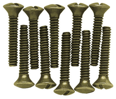 168675 14 Pack, Burnished Antique Brass, Wall Plate Screw - Pack Of 4
