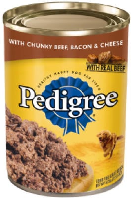 01018 22 Oz. Chunky Beef Bacon & Cheese Dog Food, Pack Of 12