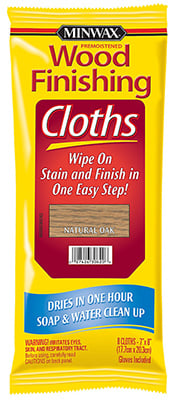 308200000 Oak Wood Stain Cloths, Pack Of 6