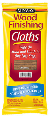 308220000 Chestnut Wood Stain Cloth, Pack Of 6