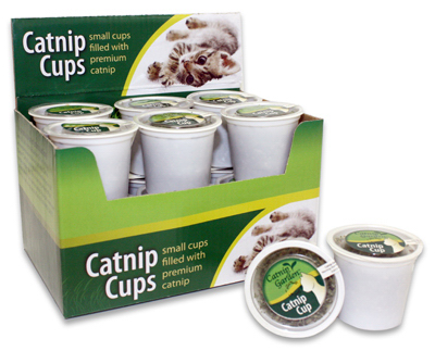 20500 4 G. Catnip Garden Single Serve Catnip Cups With Lid, Pack Of 12