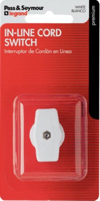 410wbpcc5 White Miniature In Line Feed Through On & Off Cord Switch, Pack Of 5