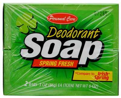 Personal Care 92078-1 Spring Fresh Deodorant Soap Bar - 3 Oz., 2 Pack, Pack Of 12