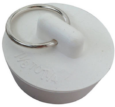 Psb8015 1.25 In. Rubber Sink Stopper - White, Pack Of 12