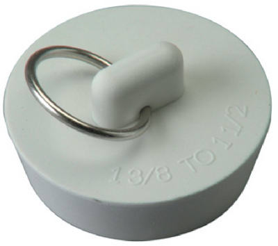Psb8020 1.5 In. Rubber Sink Stopper - White, Pack Of 12