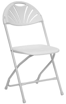 Pre Sales 2141 Plastic Fanback Chair - White, Pack Of 8
