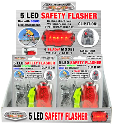 900257 5 Led Safety Flasher, Pack Of 18