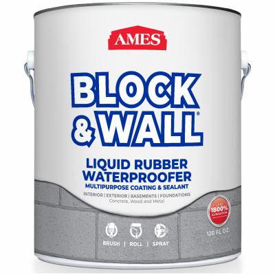 Bwrf1 Water Base Block & Wall Liquid Rubber Coating - Gallon, White, Pack Of 4