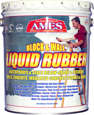 Bwrf5 Water Base Block & Wall Liquid Rubber Coating - 5 Gallon, White