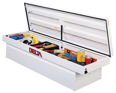 904000d Single Lid Wide Steel Truck Crossover Tool Box - White, Full Size