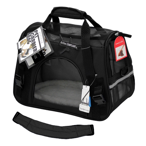 Paws & Pals Ptcr01-lg-bk Comfortable Carrier Soft-sided Pet Carrier - Black