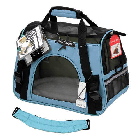 Paws & Pals Ptcr01-lg-bl Comfortable Carrier Soft-sided Pet Carrier - Blue