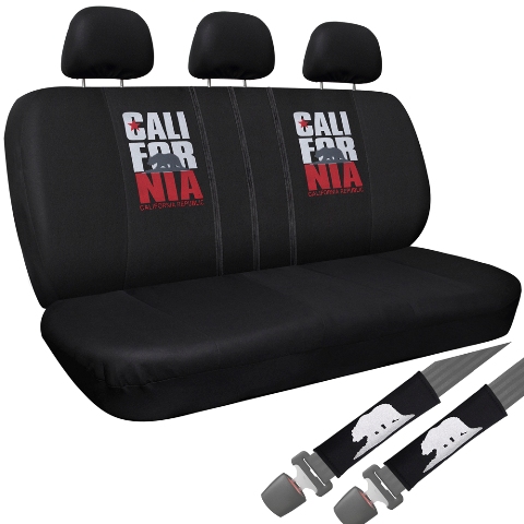 UPC 840345100085 product image for Oxgord SCFC-C1D-00 8 Pieces Seat Cover Split Bench California Republic Red Star  | upcitemdb.com