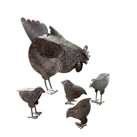 31170 Metal Chicken Sculptures