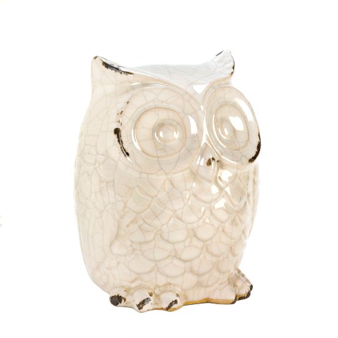 10015684 Distressed Owl Figurine