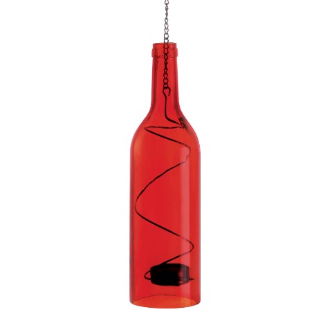 Orange Bottle Hanging Candle Holder