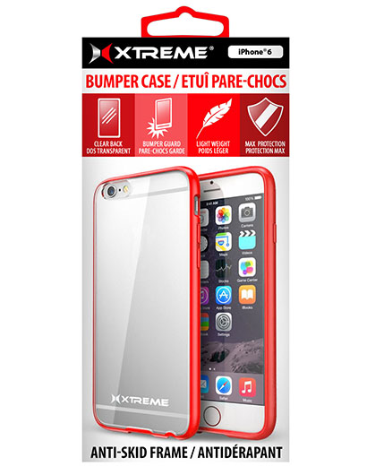 UPC 805106502621 product image for Xtreme Cables 50262 Iphone 6 Bumper Case With Back - Red | upcitemdb.com