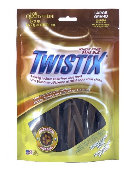 Nbone 200656 5.5 Oz. Twistix Peanut & Carob Dog Treat - Large