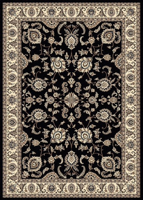 1426-0012-black Alba Rectangular Black Traditional Italy Area Rug, 7 Ft. 9 In. W X 11 Ft. H