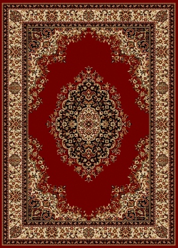 1595-1232-red Como Rectangular Red Traditional Italy Area Rug, 7 Ft. 9 In. W X 11 Ft. H