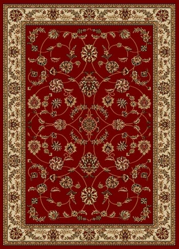 1596-1333-red Como Rectangular Red Traditional Italy Area Rug, 9 Ft. 10 In. W X 12 Ft. 10 In. H