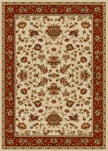1597-1442-ivory-bric Como Rectangular Ivory & Brick Traditional Italy Area Rug, 7 Ft. 9 In. W X 11 Ft. H