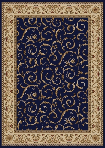 1599-1553-navy Como Rectangular Navy Blue Transitional Italy Area Rug, 9 Ft. 10 In. W X 12 Ft. 10 In. H