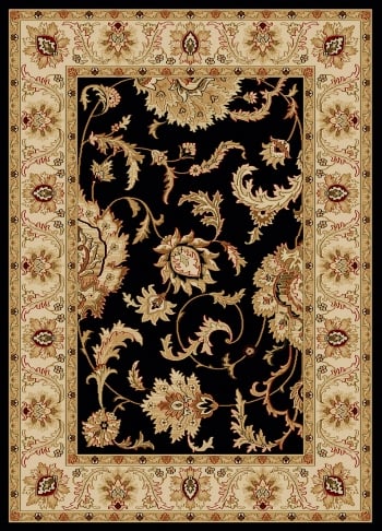 1621-1713-black Como Rectangular Black Transitional Italy Area Rug, 9 Ft. 10 In. W X 12 Ft. 10 In. H