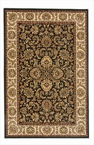1305-1125-black Noble Rectangular Black Traditional Italy Area Rug, 9 Ft. 10 In. W X 12 Ft. 10 In. H