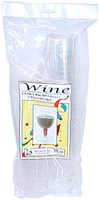 Tm05wg 2 Piece Plastic Tulip Wine Glasses - 5 Oz., Pack Of 20