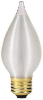 03019 4 X 2.2 In. 60w 120v C15 White Glowescent Spun Satin Light Bulb, Pack Of 6