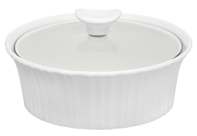 1105932 1.5 Qt French White Iii Round Casserole Dish - Pack Of 2