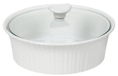 1105930 2.5 Qt French White Iii Round Casserole Dish - Pack Of 2