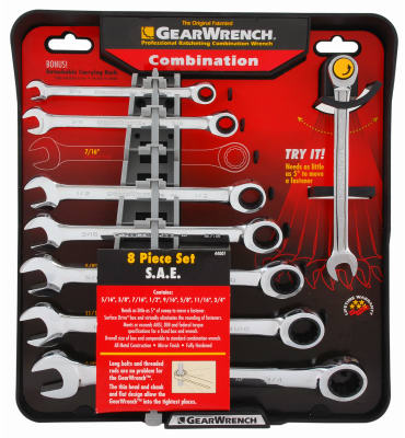 120358 Gear Wrench Standard Ratcheting Wrench Set - 8 Pieces