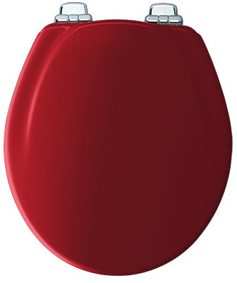 30chsl 613 Red Round, Molded Wood Toilet Seat