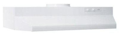423001 30 In. White Ducted Range Hood 2 Speed