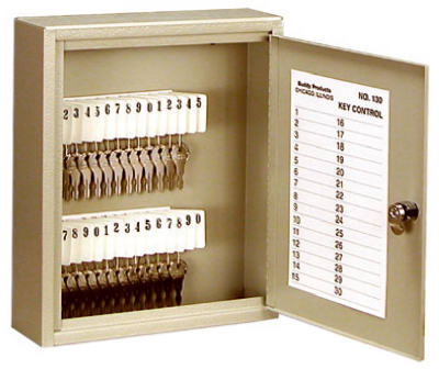 Buddy Prod 130-1 3 X 10 In. 30 Key Gray Storage Cabinet